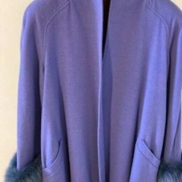 Lavender Wool/Cashmere blend coat - Picture 2 of 4